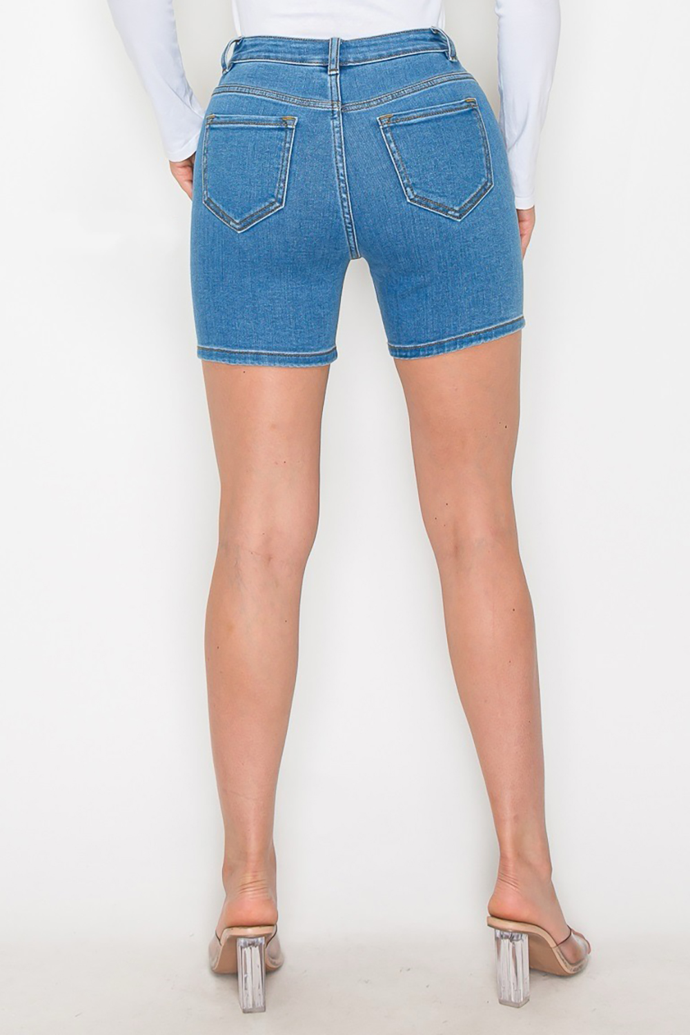 High Rise Midi Shorts - Image 2